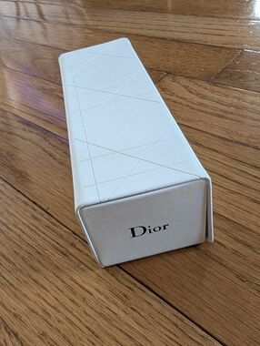 Dior White Quilted Eyeglass Sunglass Case